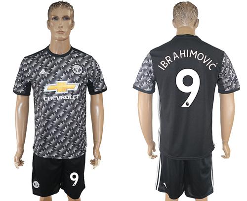Manchester United #9 Ibrahimovic Black Soccer Club Jersey
